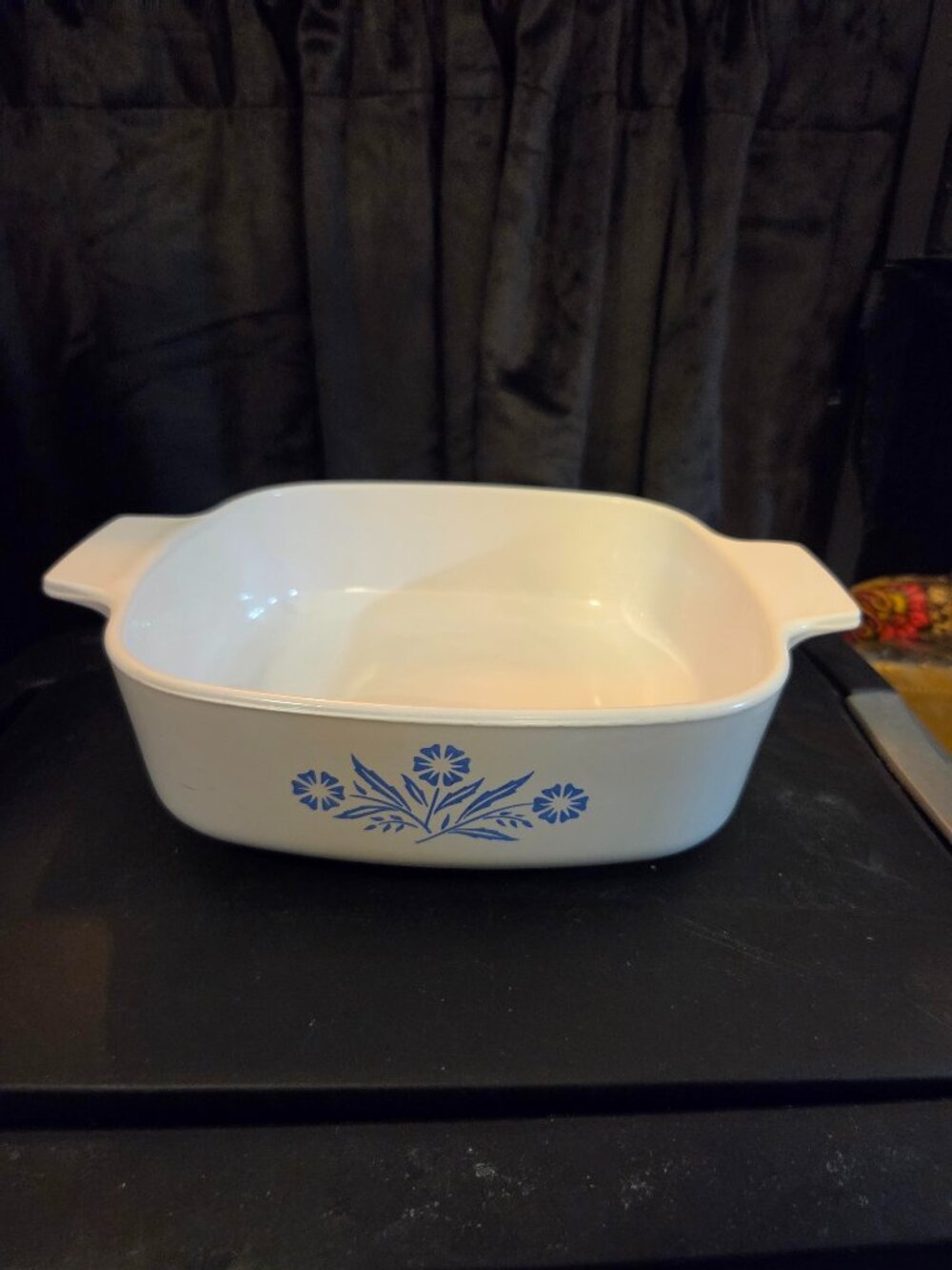 Vintage CorningWare A-l-B Blue Cornflower 7 inch Casserole Dish~2" tall !! 1QT.